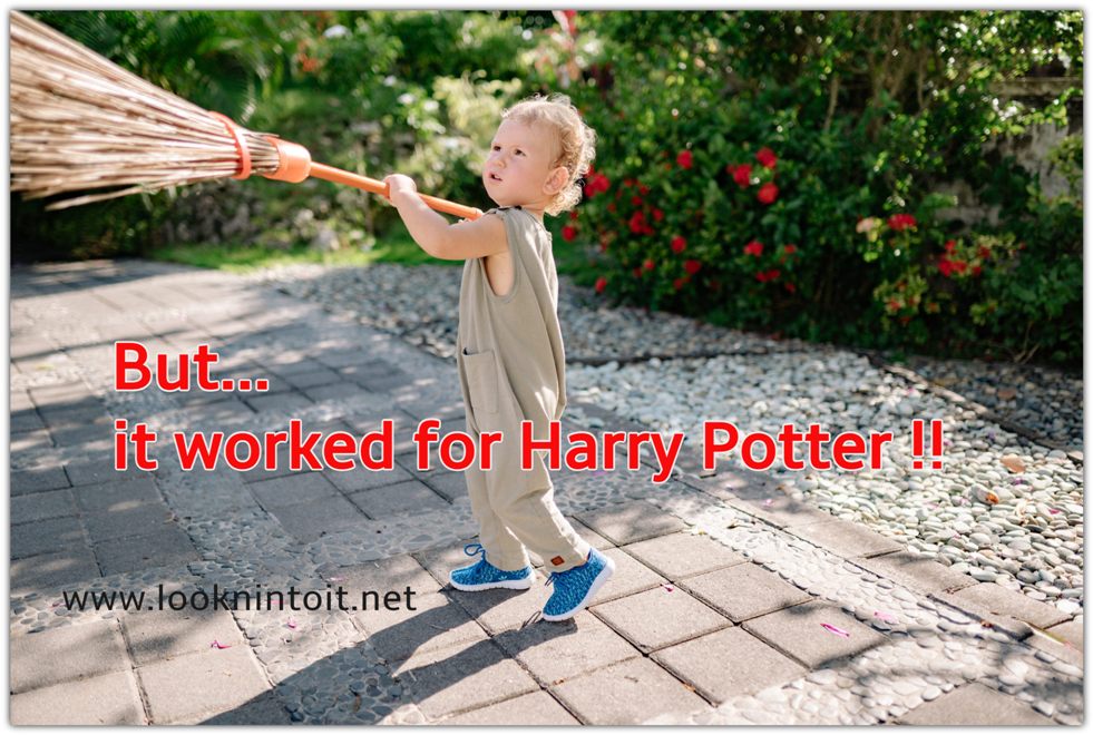 Meme toddler thinks he is Harry Potter